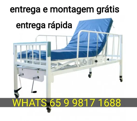 Cama Hospitalar com colchão lavável impermeável Cuiabá cpa várzea Grande vg MT cba