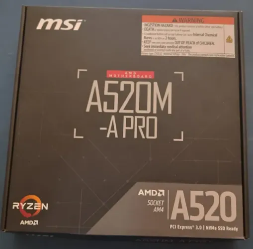 PLACA MÃE MSI MÃE A520M A-PRO AM4