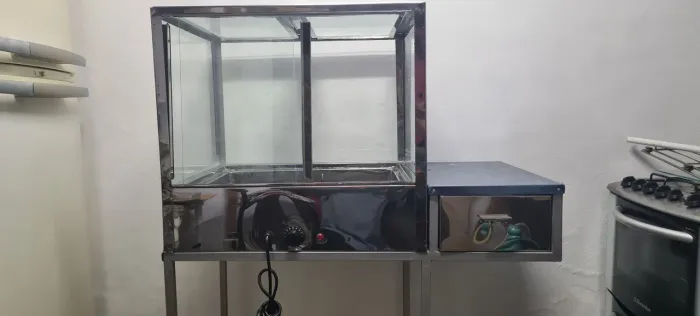 Vitrine estufa banho maria para bolos, cural, pamonhas ou alimentos 