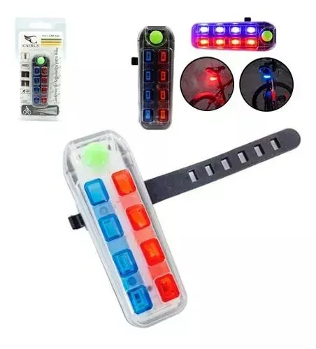 Kit de Luzes Traseiras para Bicicleta - 8 LEDs entrega gratis