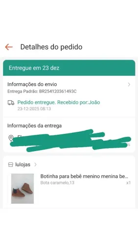 Botinha bebê 
