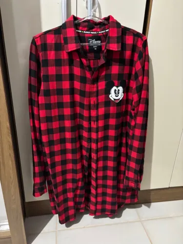 Camisa Xadrez Mickey Disney