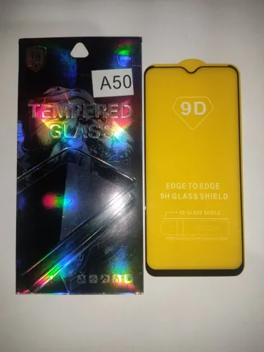 Película full 9H Samsung A50 moldura preta