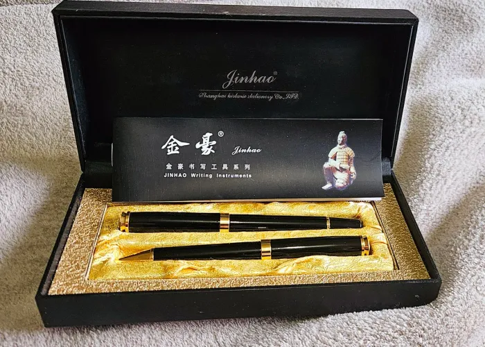 Canetas Jinhao com Estojo Original Tinteiro + Esferográfica