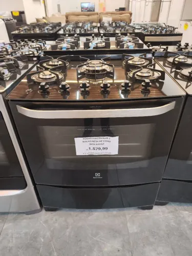 Fogão Electrolux 5 Bocas Mesa de Vidro, Chama Tripla "76GS"