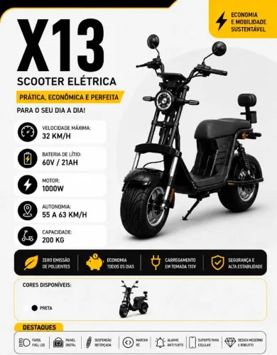 Bicicleta Elétrica 1000w