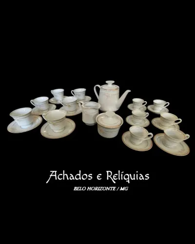 Jogo de Chá e Café Schmidt Ivory - Romantismo e Tradição à Mesa