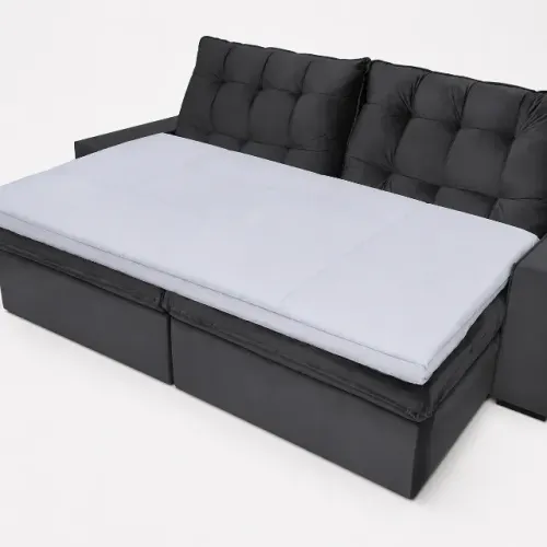 Pillow Top Sofá BF Colchões 90x180 Cinza Seminovo