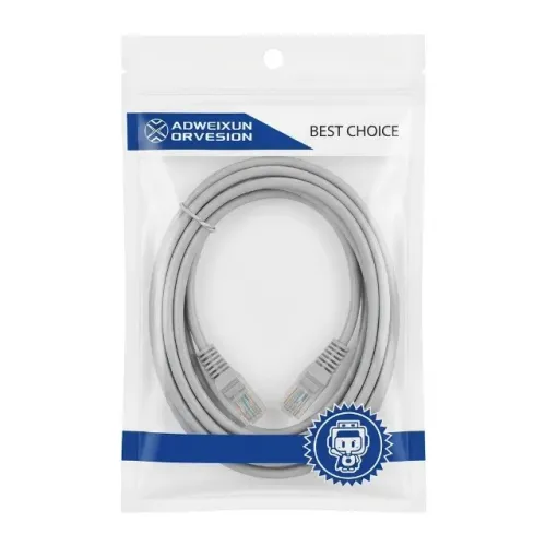 Cabo de Rede Patch Cord RJ45 Cat5e 2 Metros Montado para Roteador PC TV