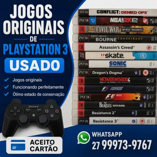 Jogos usados de Playstation 3 - Aceito cartão 