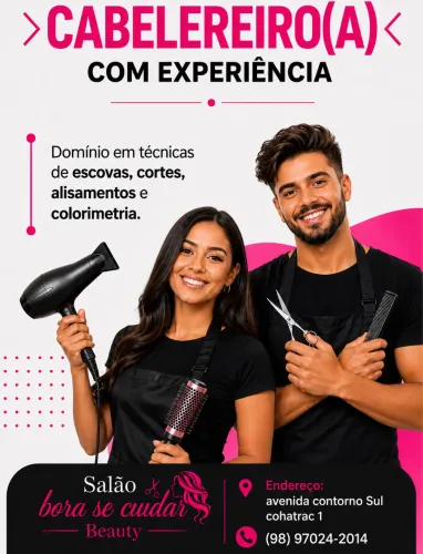 Vaga para Cabelereiro (a) com experiência 