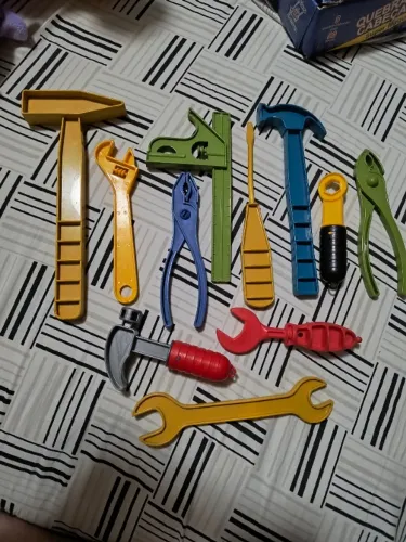 Kit Lote Ferramentas De Brinquedo Infantil De Plástico - 10 Pçs