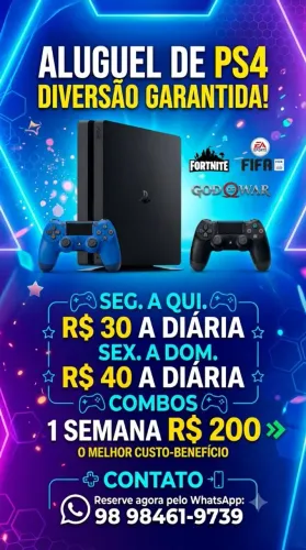 Aluga-se ps4