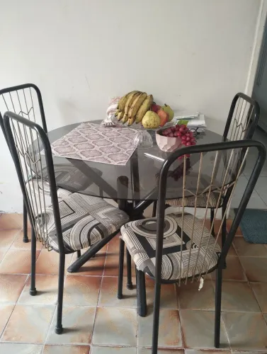 Mesa de vidro redonda