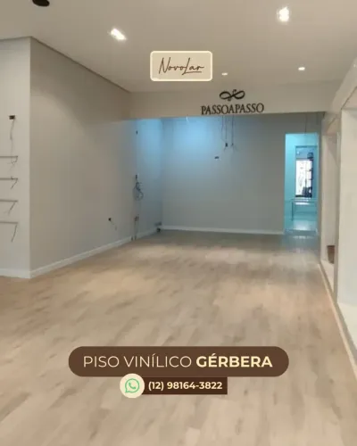 Instalação de piso vinílico, laminado, rodapés e acessórios
