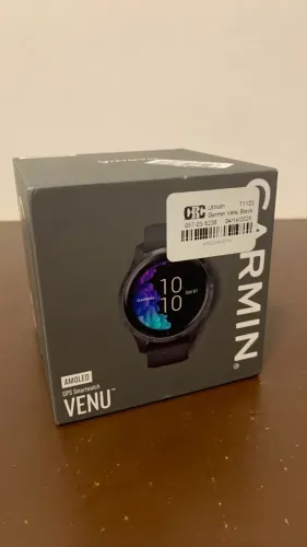 Relogio Garmin Venu Black T1103 - NOVO, LACRADO