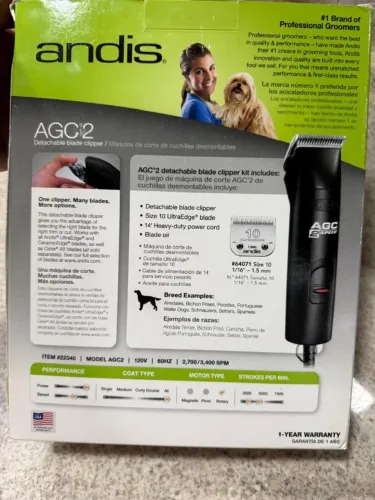 Maquina Tosa Pet Andis Profissional Agc 2 Speed - Lâmina 10 brinde