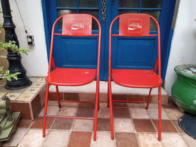 Cadeira dobrável coca cola