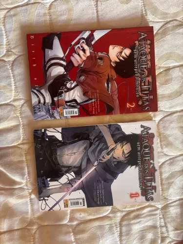 Mangá ataque dos titãs, sem arrependimentos, volumes 1 e 2