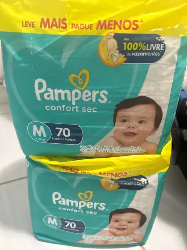 Fraldas Pampers Confort Sec TAM M -140 unidades