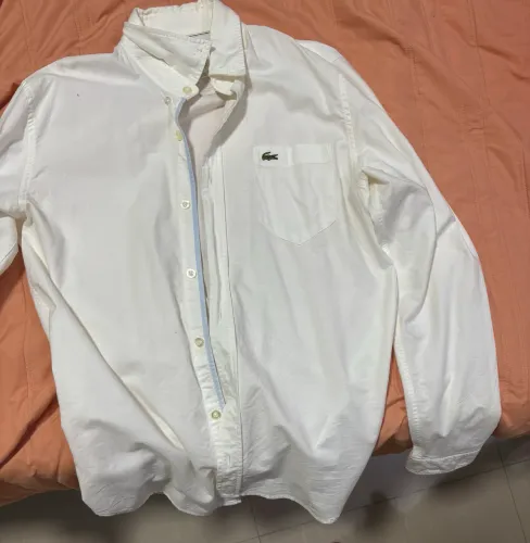 Camisa social branca original Lacoste