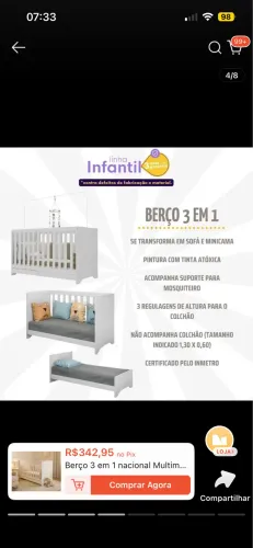 Berço 3 em 1