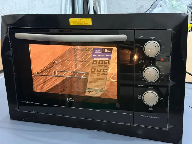 Forno elétrico Fischer 48 litros, Preto | 127v