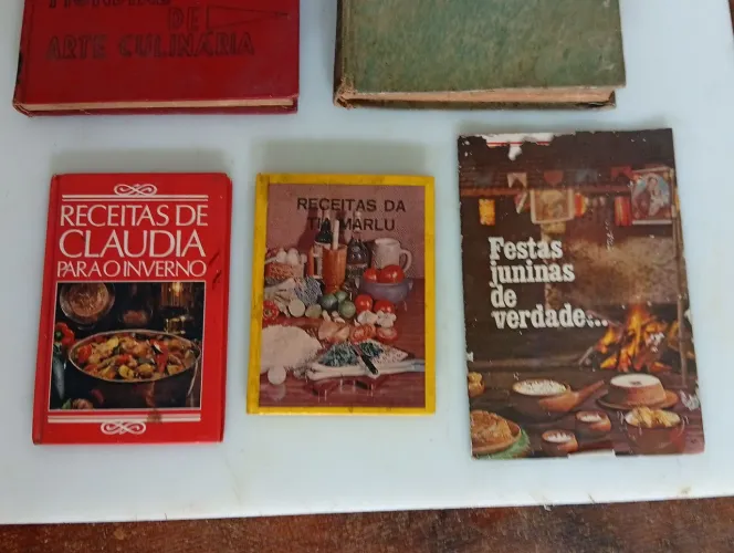 livro arte coluninária antigas 4 unidades