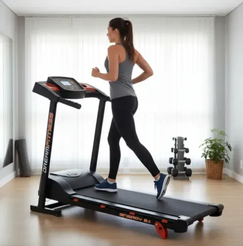 Esteira Elétrica Dream Fitness Ergométrica Ginástica Energy 2.1 cor preto