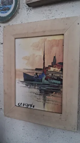Obra marítima assinada artista Sérgio ricardo