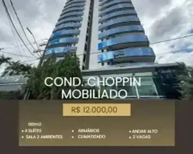 Apartamento com 4 suítes, Edifício Chopin 180M2 2 VAGAS