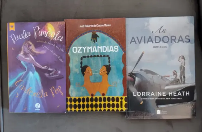 Livros "Cinderela Pop", "Ozymandias" e "As Aviadoras"