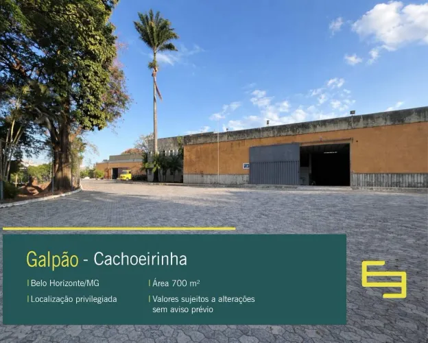 Galpão para alugar em Belo Horizonte MG no bairro Cachoeirinha.