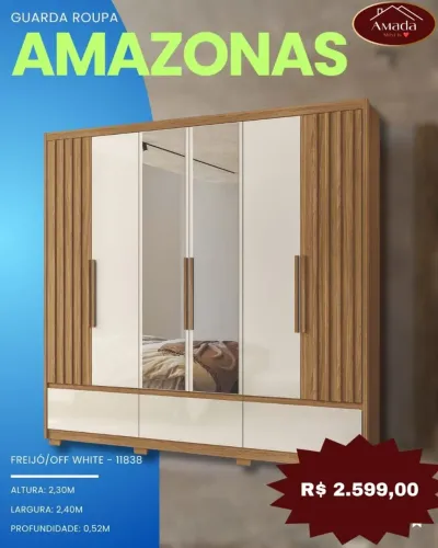 Guarda roupa Amazonas - à pronta entrega 