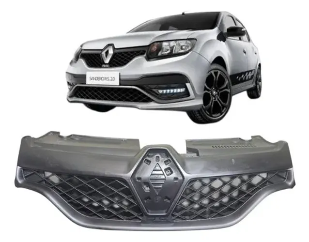 Grade Parachoque Sandero Rs 2016 17 18 19 20 21 2022 Preto Preto Fosco Fosco