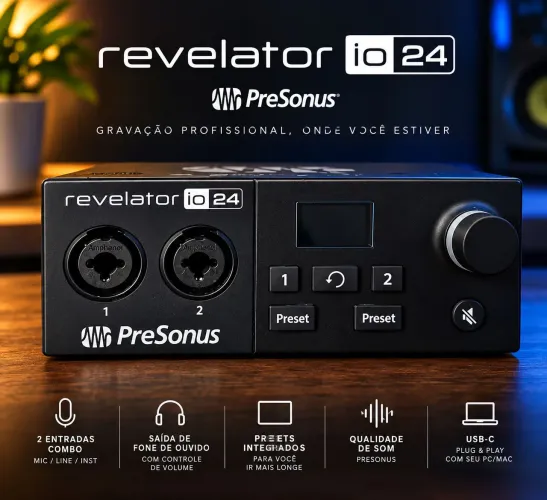 Interface de Áudio PreSonus Revelator io24