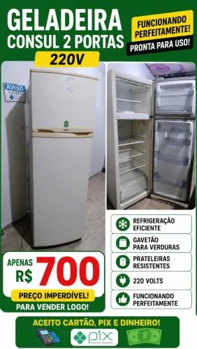 Geladeira Consul 2 portas  220vt funcionando perfeitamente só 700 reais 
