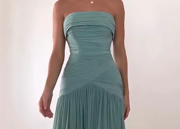 Vestido azul de festa