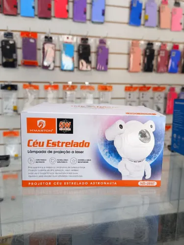 Projetor Céu Estrelado Astronauta LED Laser Controle Remoto