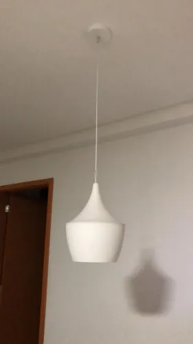 Pendente branco e bronze