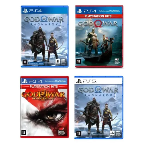 Jogos Trilogia de God of War PS4 / PS5 (mídia física)