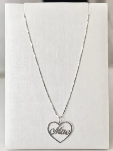 Colar prata 925 (novo) pingente "Mãe"