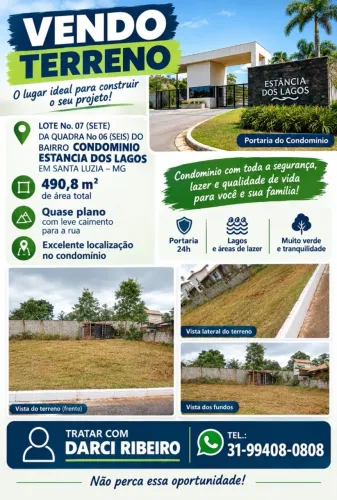 Terreno lote em Santa Luzia