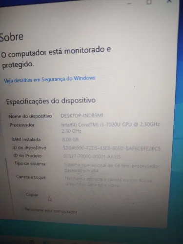 notbook Lenovo i3 7 geracao
