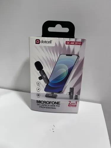 Microfone de lapela sem fio Dotcell - Preto