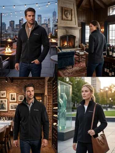 Jaqueta Columbia fleece tamanho médio preta