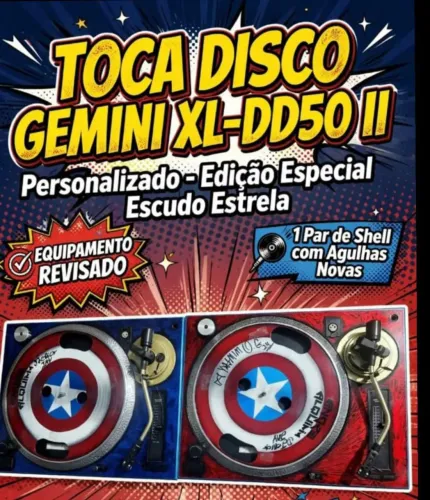 PAR DE TOCA DISCOS GEMINI XL-DD50 II