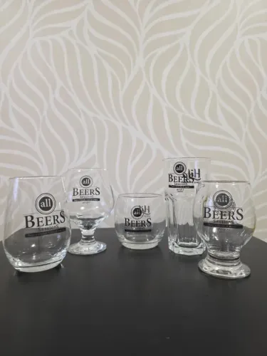 Kit com 5 copos de cerveja diferentes - Evento All Beers