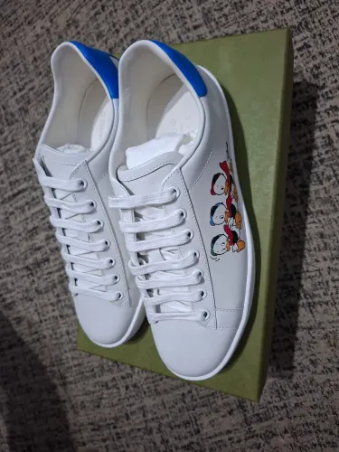 Tênis Original Gucci Ace X Disney Huey, Dewey, Louie - tam 37