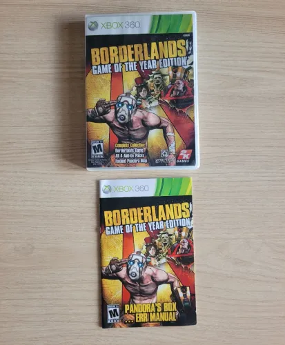 Jogo Borderlands Game Of The Year Edition Xbox 360 Original Com Manual